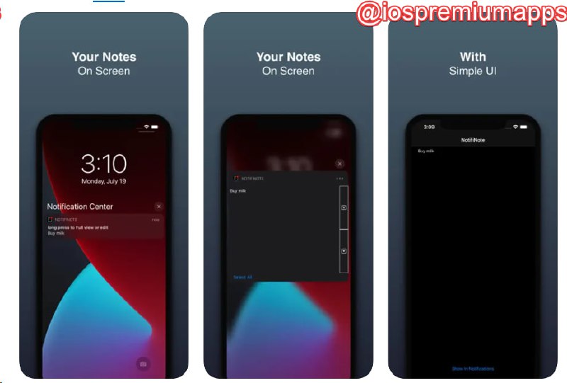  #应用限免  软件名称：NotifiNote: Notification Notes 支持平台：#iOS 软件价格：¥8.00 -> ¥0.00 软件功能：通知栏备忘录 软件简介：一款将便签存储为通知的软件，让您拿起手机无需打开任何APP即可快速查看固定在通知栏的信息 软件下载：点击下载 频道    群聊    投稿    合作
