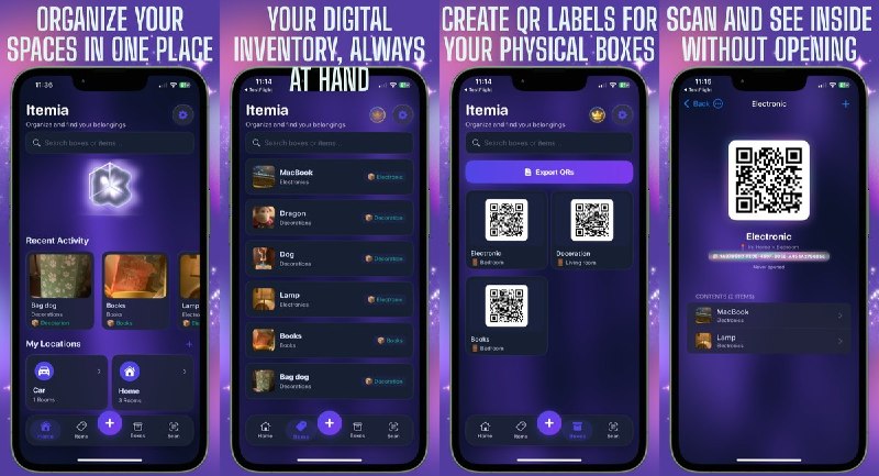  #应用限免 软件名称：Itemia: Home Inventory Boxes 支持平台：iOS 18.6+ 软件价格：内购限免 软件简介：一款基于 QR 码的家庭物品清单管理应用，通过位置→房间→盒子→物品的层级结构收纳