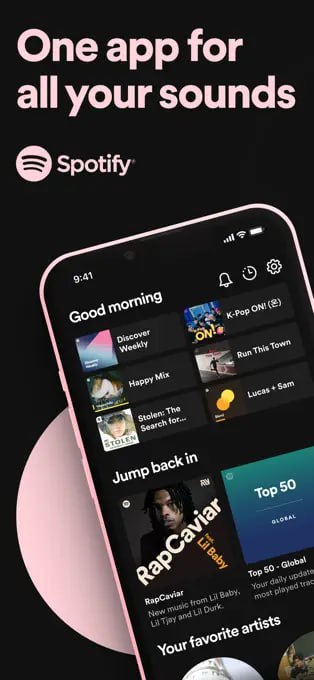  #优质应用 软件名称：Spotify 支持平台：iOS 应用大小：158.6M 软件功能：音乐 软件简介：一款听歌应用，可以免费播放数百万首歌曲、专辑和原创播客