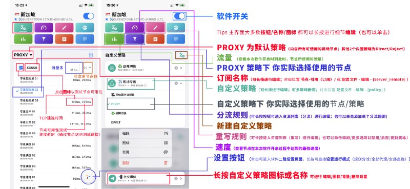  QuantumultX 使用教程：策略组&分流规则&自定义图标&过滤节点的进阶玩法 点击打开