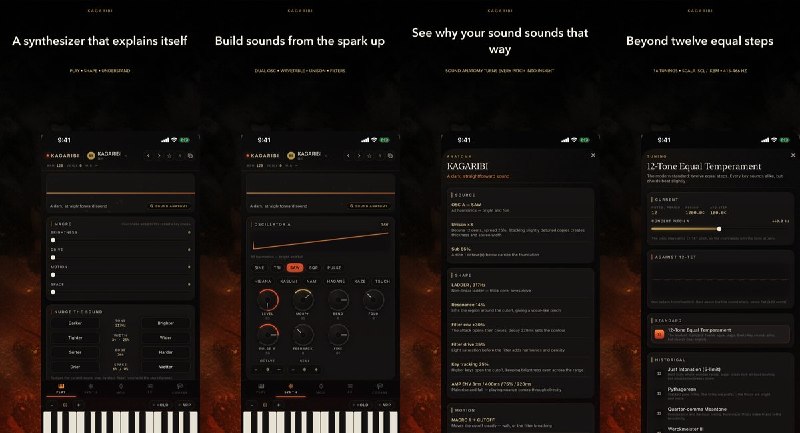  #应用限免 软件名称：KAGARIBI: AUv3 Synth 支持平台：iOS 17.0+ 软件价格：免费 软件简介：一款免费无广告的合成器应用，双振荡器加六组波表、FM/环形调制、六种滤波器与八槽调制矩阵，可独立使用或作为 AUv3 乐器加载，内置音色解剖教学与 16 种音阶