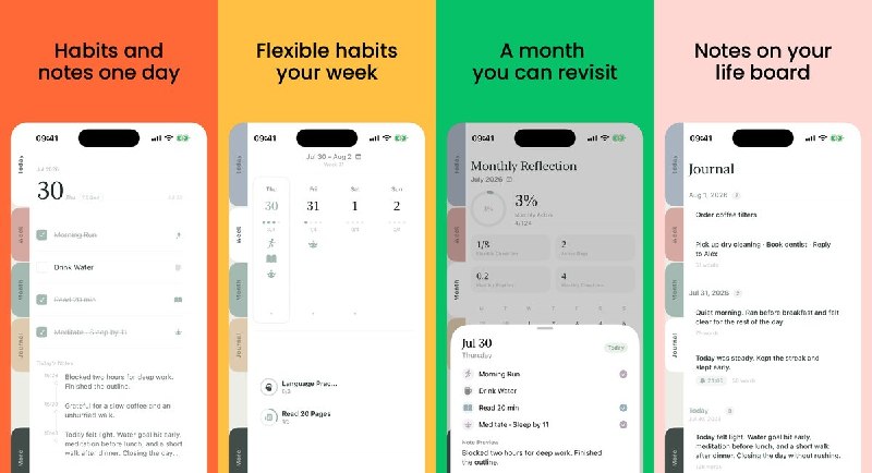  #应用限免 软件名称：WeaveLife: Habit Tracker-每日记录与习惯追踪 支持平台：iOS 18.0+ 软件价格：免费 软件简介：一款将习惯打卡和每日笔记融为一体的时间轴工具，支持习惯追踪、日记、周视图和月热力图