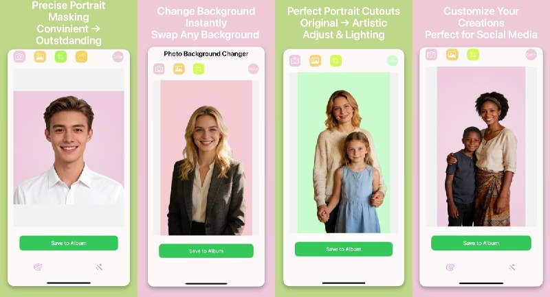  #应用限免 软件名称：ClipPal Photo Studio 支持平台：#iOS 18.0+ 软件价格：免费 软件简介：一款一站式 AI 照片编辑器，可一键智能更换背景、去除水印，支持专业调色（亮度/对比度/饱和度）、滤镜、文字与绘画，还有数十种手工艺滤镜（复古、电影感、黑白、艺术风），高清无损导出，适合社交媒体内容创作